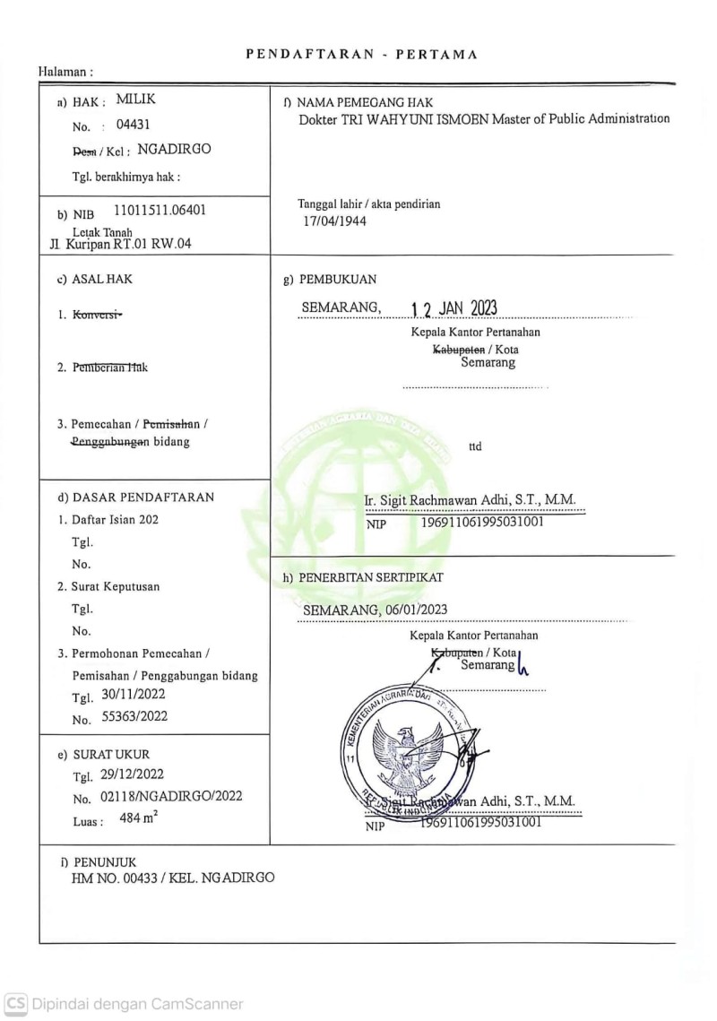 Dokumen GS Sertifikat